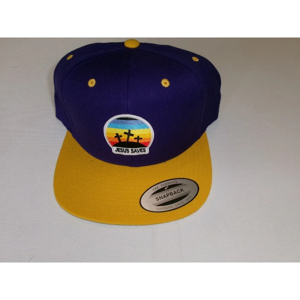 JESUS CROSS CHRISTIAN CHRIST SNAPBACK BEACH GOLF Y2K 00S HAT CAP VINTAGE J1